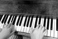 Old Vintage Piano Keys Ebony Ivory Black White Royalty Free Stock Photo