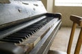 Old vintage piano in the town.