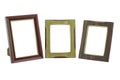 Old/vintage picture frame on isolated white background Royalty Free Stock Photo