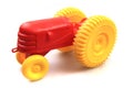 old vintage plastic tractor isolated