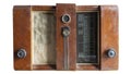 Old Vintage Radio Receiver. Antique Old Brown Radio  Soviet Receiver Royalty Free Stock Photo