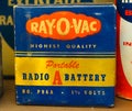 Old vintage Rayovac battery for radio Royalty Free Stock Photo