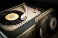 Old vintage record player Royalty Free Stock Photo
