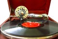 Old vintage record player Royalty Free Stock Photo