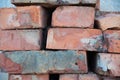 Old vintage red brick detailed texture