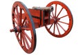 Old Vintage Red Gunpowder Post-medieval Artillery Cannon