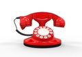 Old Vintage Red Telephone Royalty Free Stock Photo