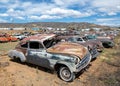 Old Vintage Cars, Junkyard, Rust Royalty Free Stock Photo