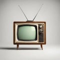 Old vintage retro style antique tv. Royalty Free Stock Photo