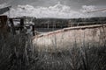 Old vintage retro wooden fishing boats in seca, slovenia Royalty Free Stock Photo