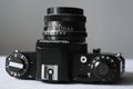 old vintage Rolleiflex photo film camera and lens Royalty Free Stock Photo