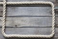 Old vintage rope and planks background Royalty Free Stock Photo