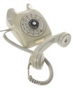 Old vintage rotary style telephone - handset off