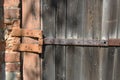 Ancient Wooden Door. Wooden texture. Wooden background Royalty Free Stock Photo