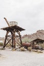 Old vintage rusty car truck abandoned in the desert Royalty Free Stock Photo