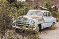 Old vintage rusty car truck abandoned in the desert Royalty Free Stock Photo