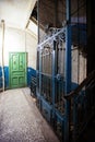 Old vintage rusty elevator gates in old mansion