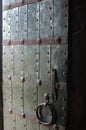 Old vintage rusty iron door with knobs Royalty Free Stock Photo