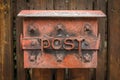 An old vintage rusty mailbox in Austria Royalty Free Stock Photo