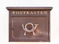 An old vintage rusty mailbox in Austria Royalty Free Stock Photo