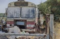 Old vintage rusty regular bus