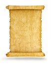 Old vintage scroll isolated Royalty Free Stock Photo