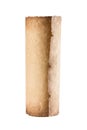 Old vintage scroll isolated on white background Royalty Free Stock Photo