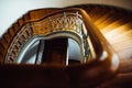 Old vintage semicircular staircase Royalty Free Stock Photo