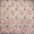 Old vintage shabby faded floral ornament wallpaper Royalty Free Stock Photo