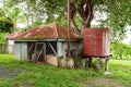 Old Vintage Shed And Tank stand Royalty Free Stock Photo