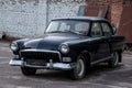 Old vintage soviet black retro car