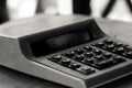 Old vintage Soviet electronic retro calculator for the account Royalty Free Stock Photo