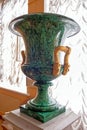 Old vintage stone vase inside Catherine Palace - St. Petersburg, Russia