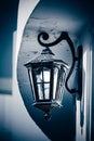 old vintage street lamp black and white Royalty Free Stock Photo