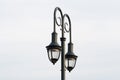 Old vintage street light lamp iron glass