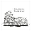 Colosseum Rome Italy sketch Vector