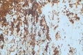 Old vintage surface. Old cracked paint. Rusty metal. Rust texture. Royalty Free Stock Photo