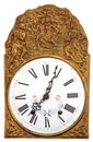 Vintage table clock as a sculpture Royalty Free Stock Photo