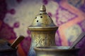 Old vintage tableware from bronze Royalty Free Stock Photo