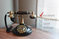 Old vintage telephone on a desk Royalty Free Stock Photo