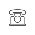 Old vintage telephone outline icon Royalty Free Stock Photo