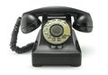 Old Vintage Telephone On White