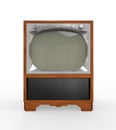 Old Vintage Television with Wooden Case Royalty Free Stock Photo