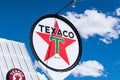 Old vintage Texaco gasoline sign Royalty Free Stock Photo