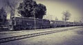 Old vintage train at Railway platform, british era train