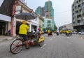 Old vintage trishaw or tricycle rickshaw and beca