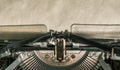 Old vintage typewriter with blank paper. close-up Royalty Free Stock Photo