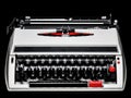 Old vintage typewriter. Two colors: red and black