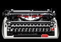 Old vintage typewriter. Two colors: red and black