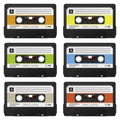 Audio Cassettes Collection - Colored and Realistic Vector Set